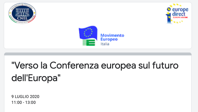 Piattaforma Italiana per la Conferenza sul futuro dell'Europa